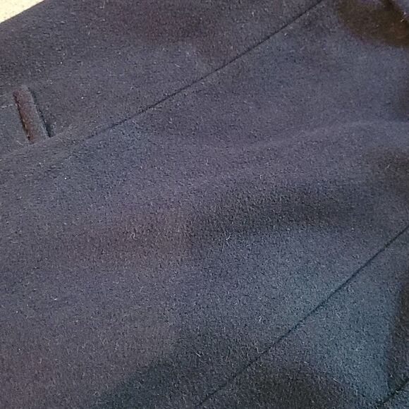 TOP SHOP BLUE cotton blend peacoat women's 4 preppy missing hood - Picture 11 of 12